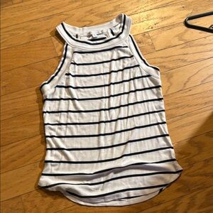 Threads 4 Thought navy  and White Fitted Tank Top